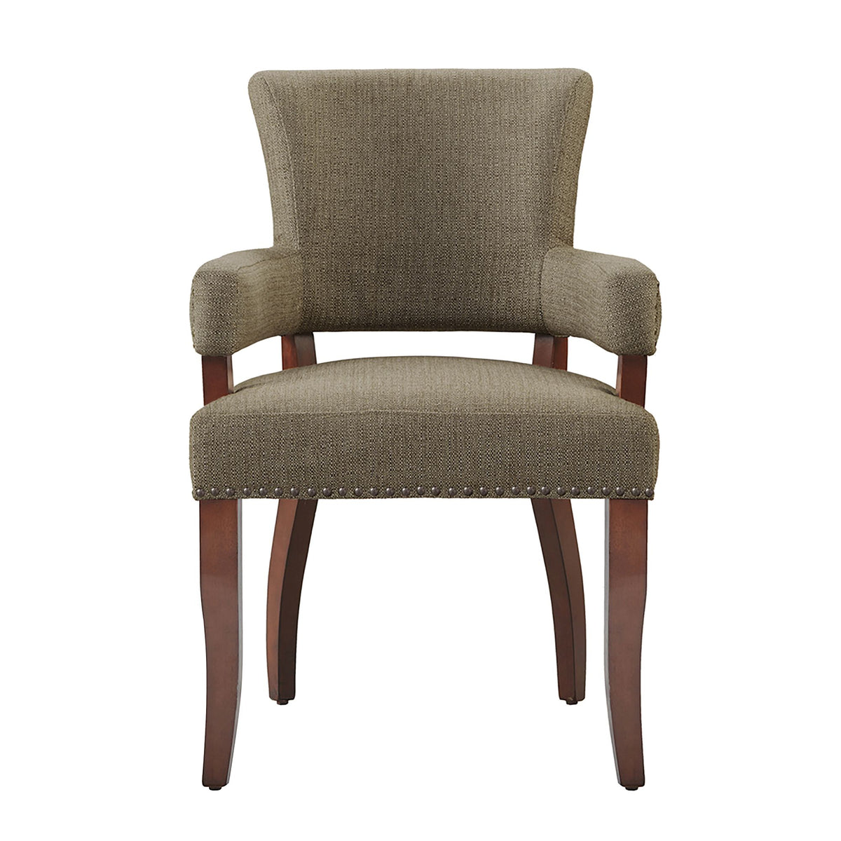 Dawson Upholstered Dining Chair with Padded Arm - Brown