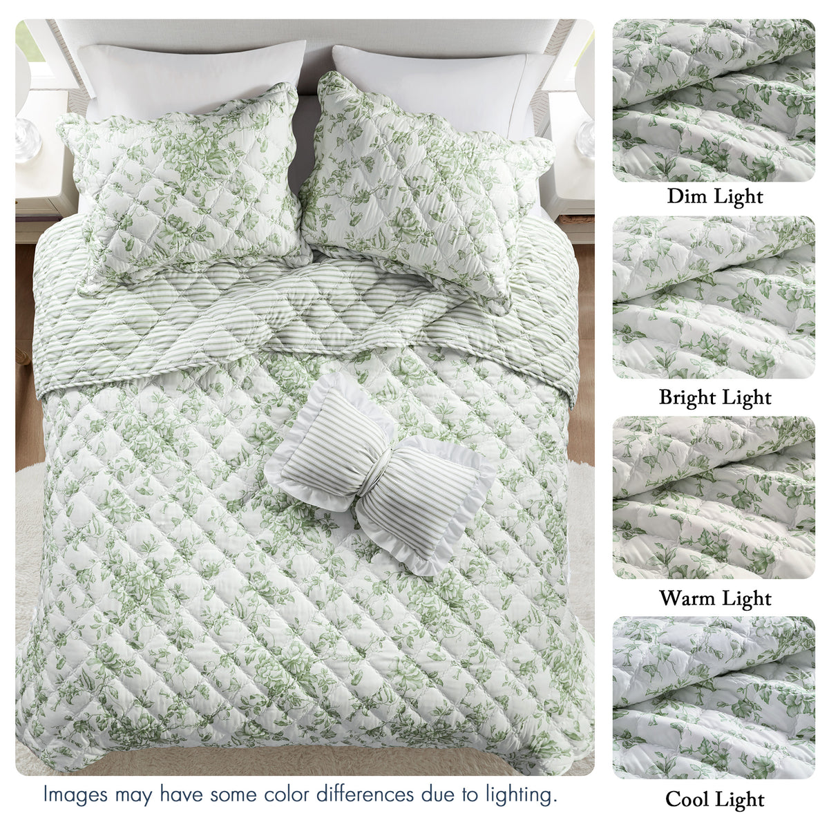 Adele Quilt Set - Green
