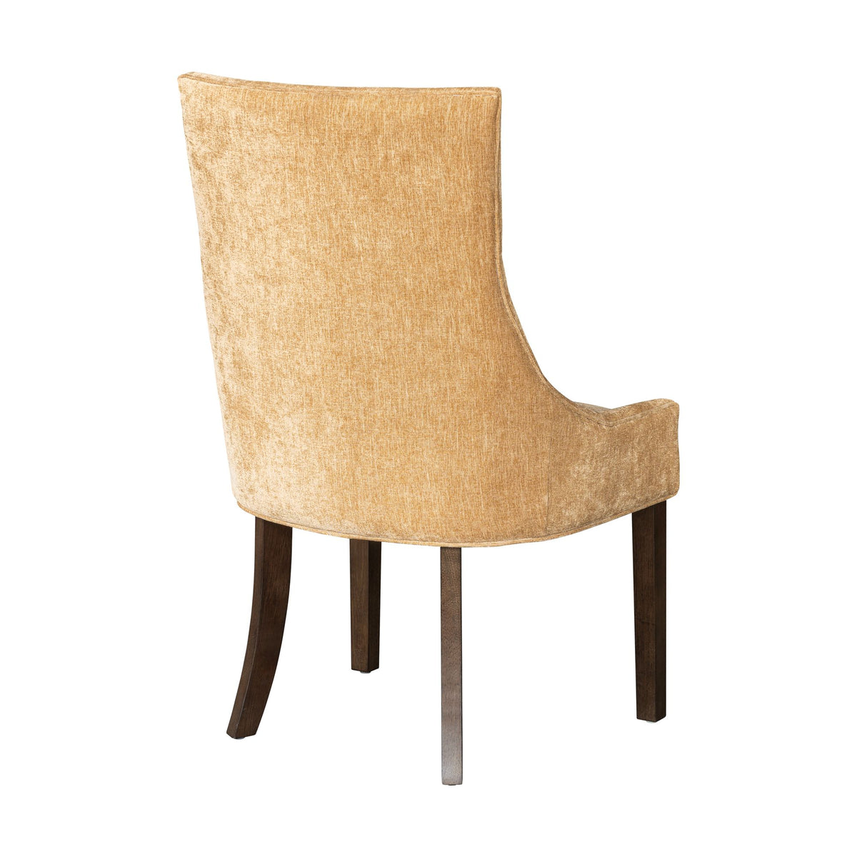 Ultra Upholstered Dining Side Chairs with wood legs (Set of 2) - Gold