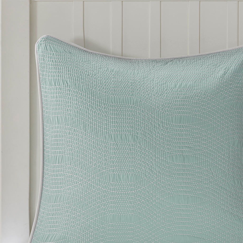 Coastline Euro Sham - Aqua
