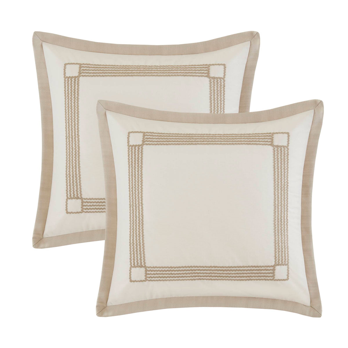 Shades of Serenity Jacquard Comforter Set - Tan/Ivory