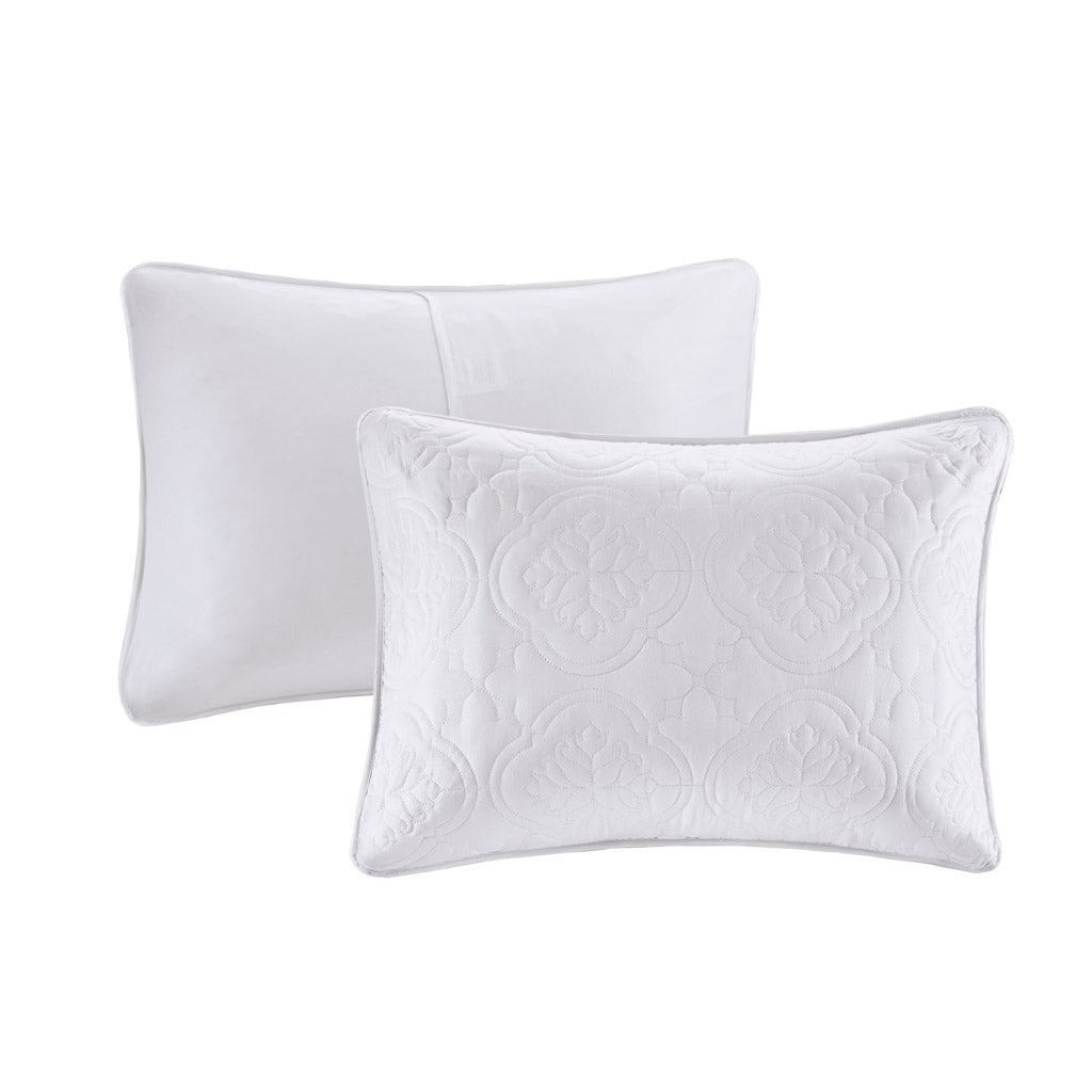 Oakley 3 Piece Reversible Bedspread Set - White