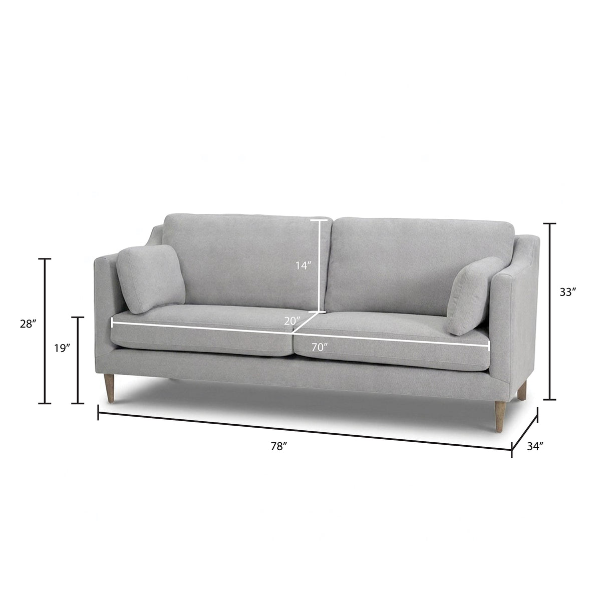 Gabriella Dining Bench Sofa - Med Grey