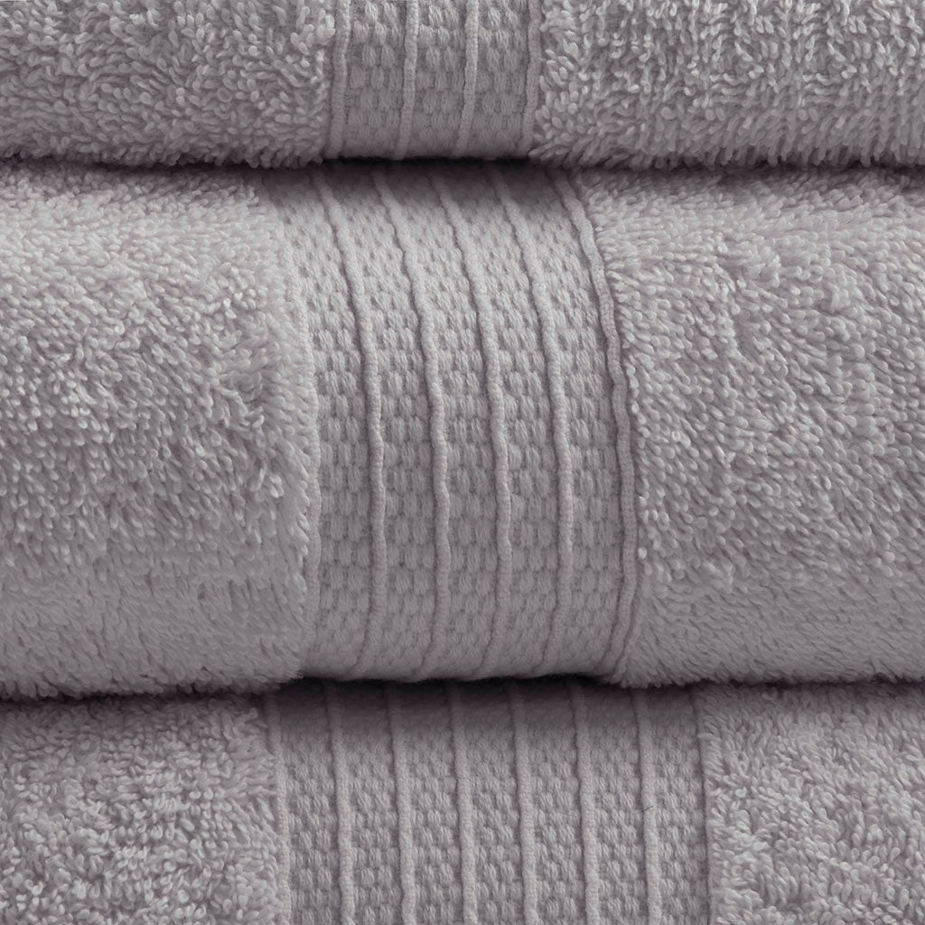 Organic 6 Piece Organic Cotton Towel Set - Grey