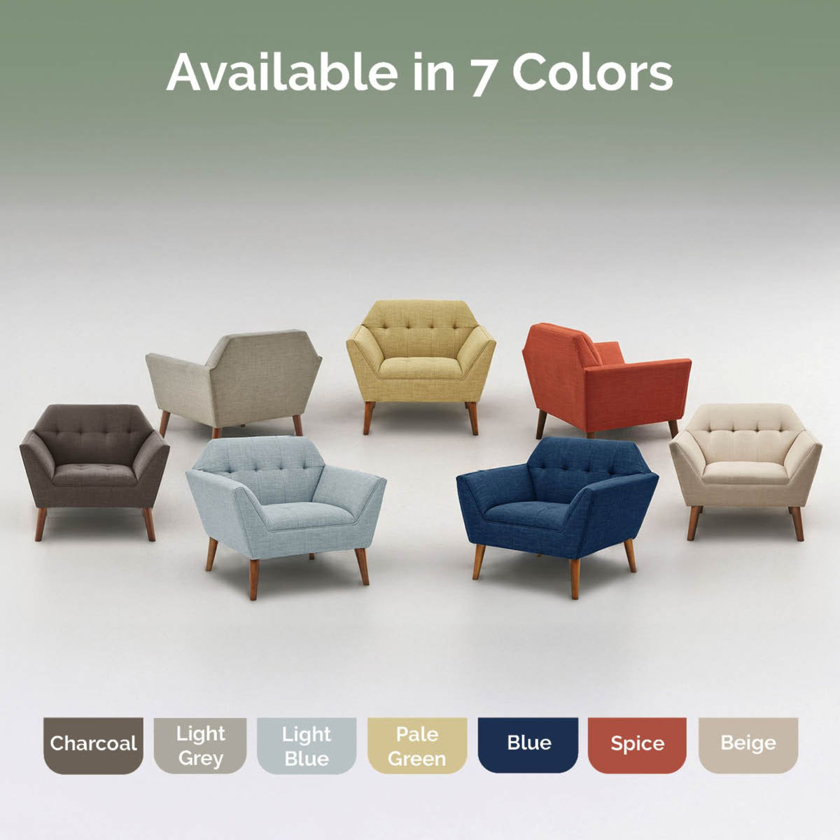 Newport Wide Mid-Century Modern Lounge Chair Set of 2 - Spice