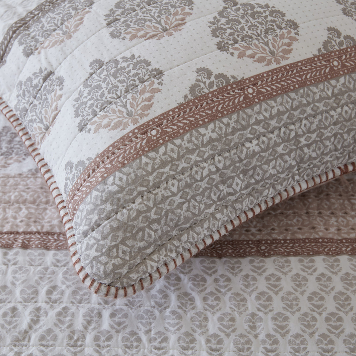Surya Quilt Set - Clay