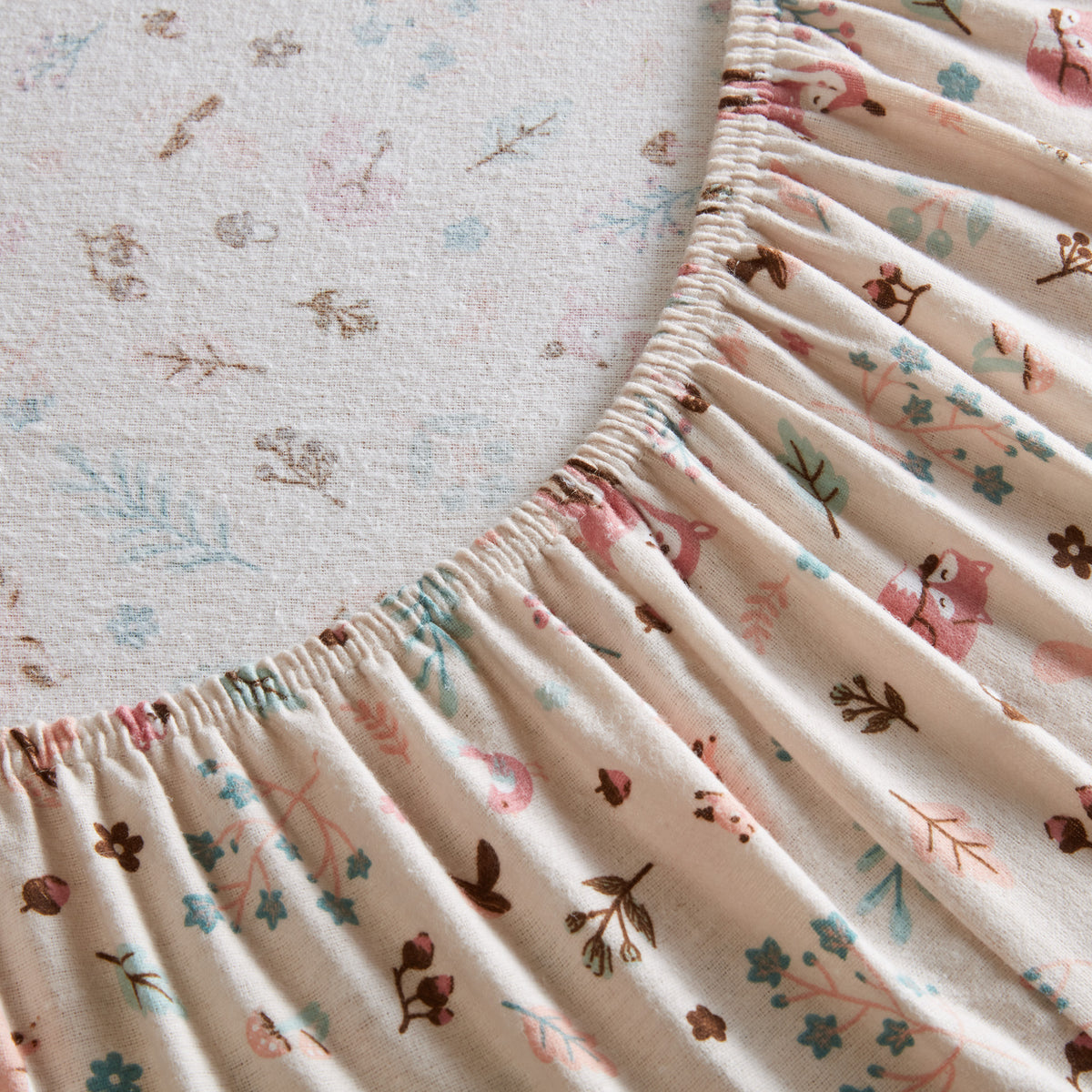 Cozy Soft Cotton Flannel Printed Sheet Set - Forest Field
