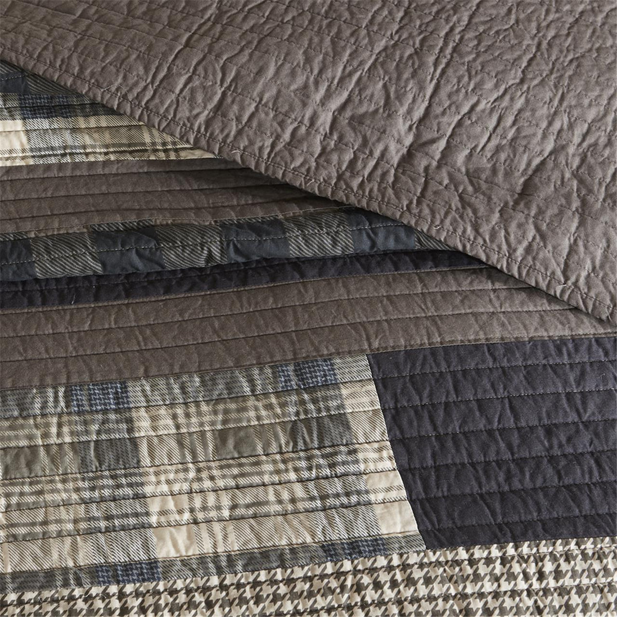 Winter Plains 100% Cotton Oversized Quilt Mini Set - Taupe