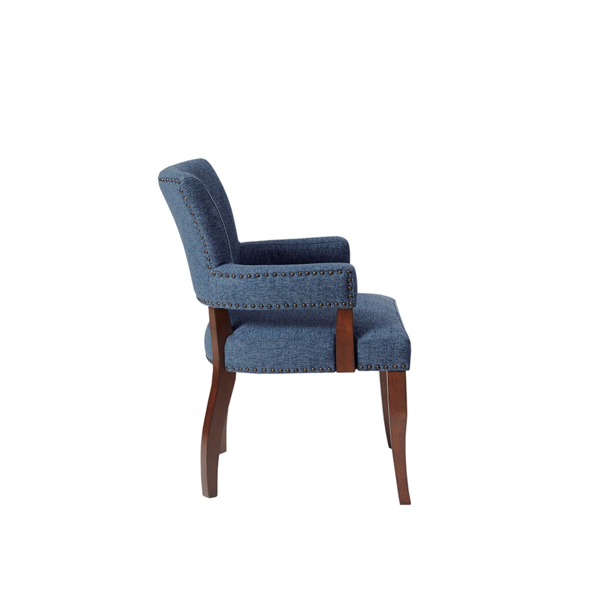 Dawson Upholstered Dining Chair with Padded Arm - Blue