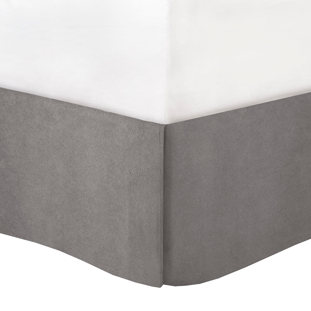 Dallas 7 Piece Micro Corduroy Comforter Set - Grey