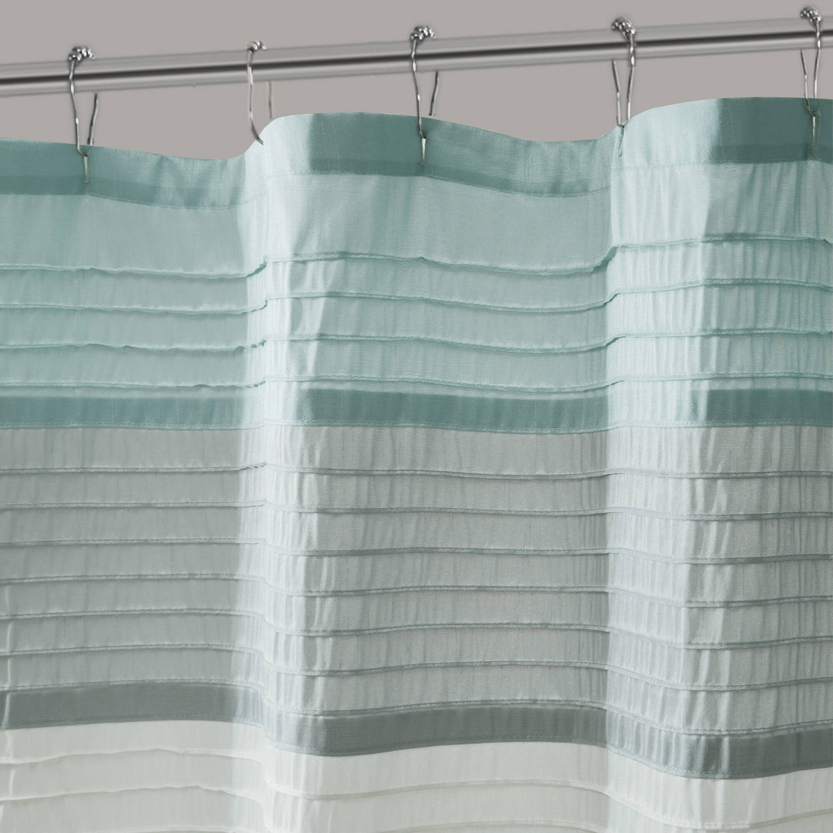 Amherst Faux Silk Shower Curtain - Aqua