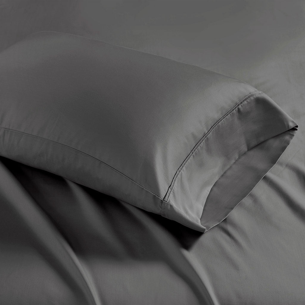 1500 Thread Count Cotton Blend 4 PC Sheet Set - Charcoal
