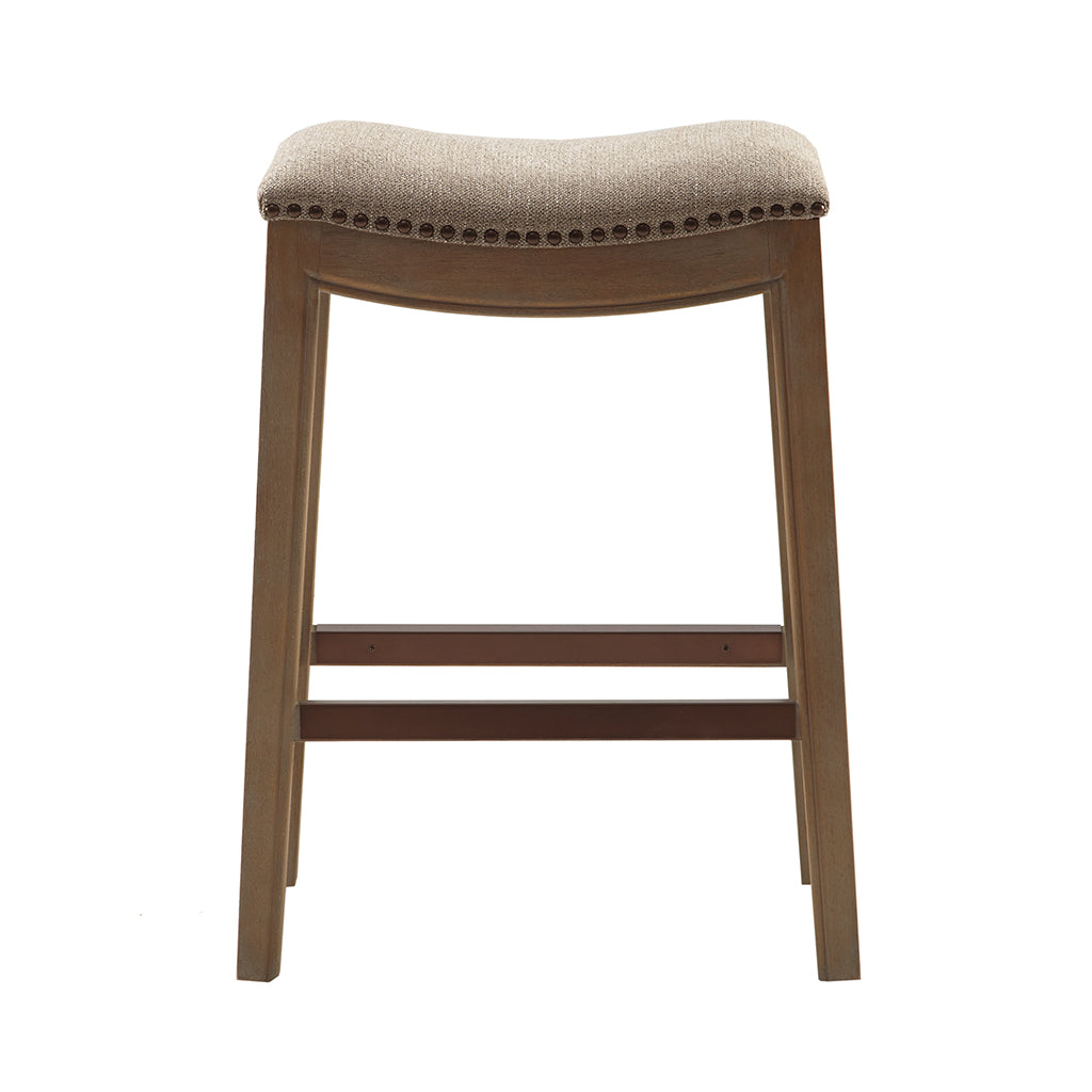 Belfast Saddle Counter Stool - Linen