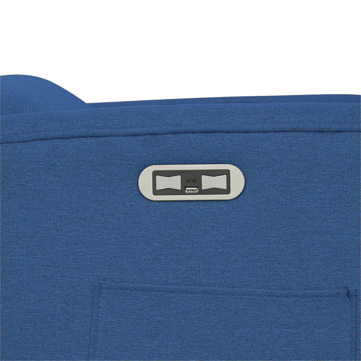 Candace Power Recliner 3-in-1 with Swivel, Glider, Charging Station - Blue