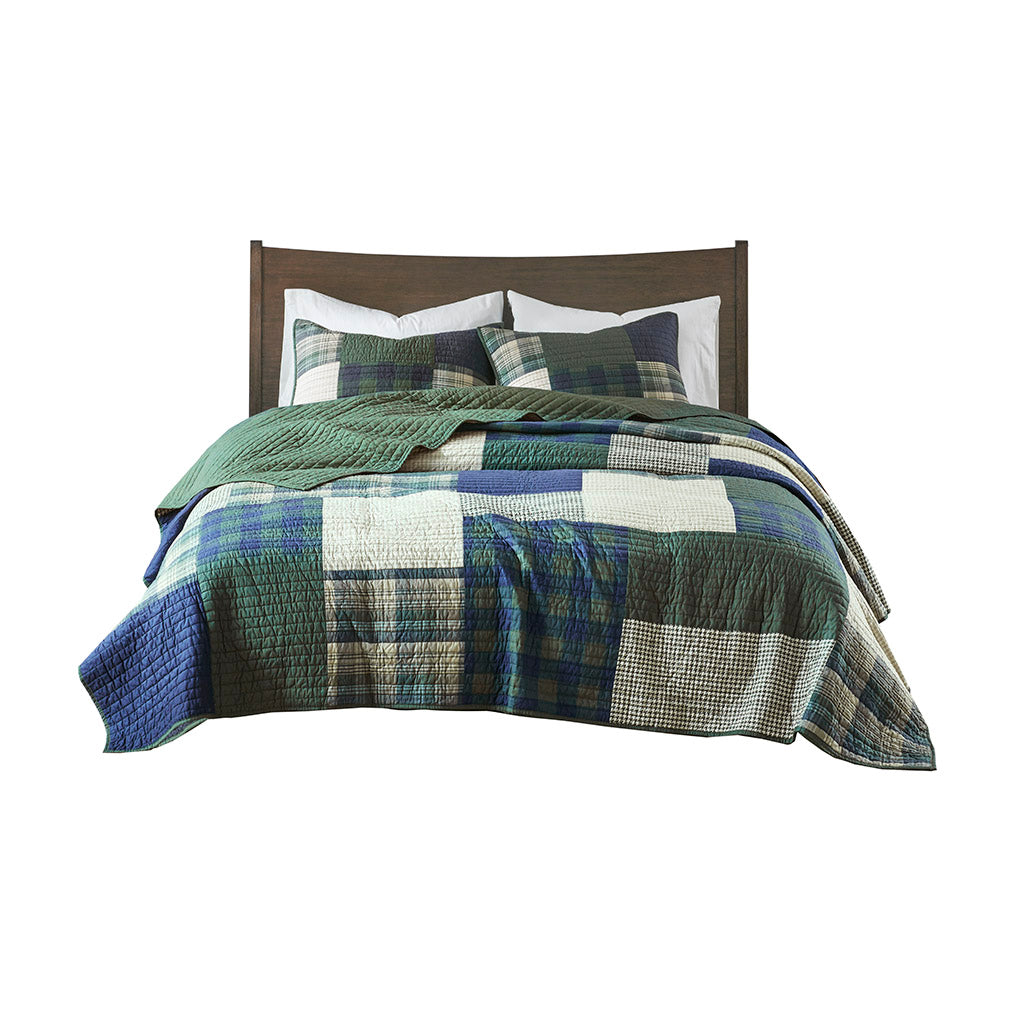 Mill Creek Oversized Cotton Quilt Set - Green
