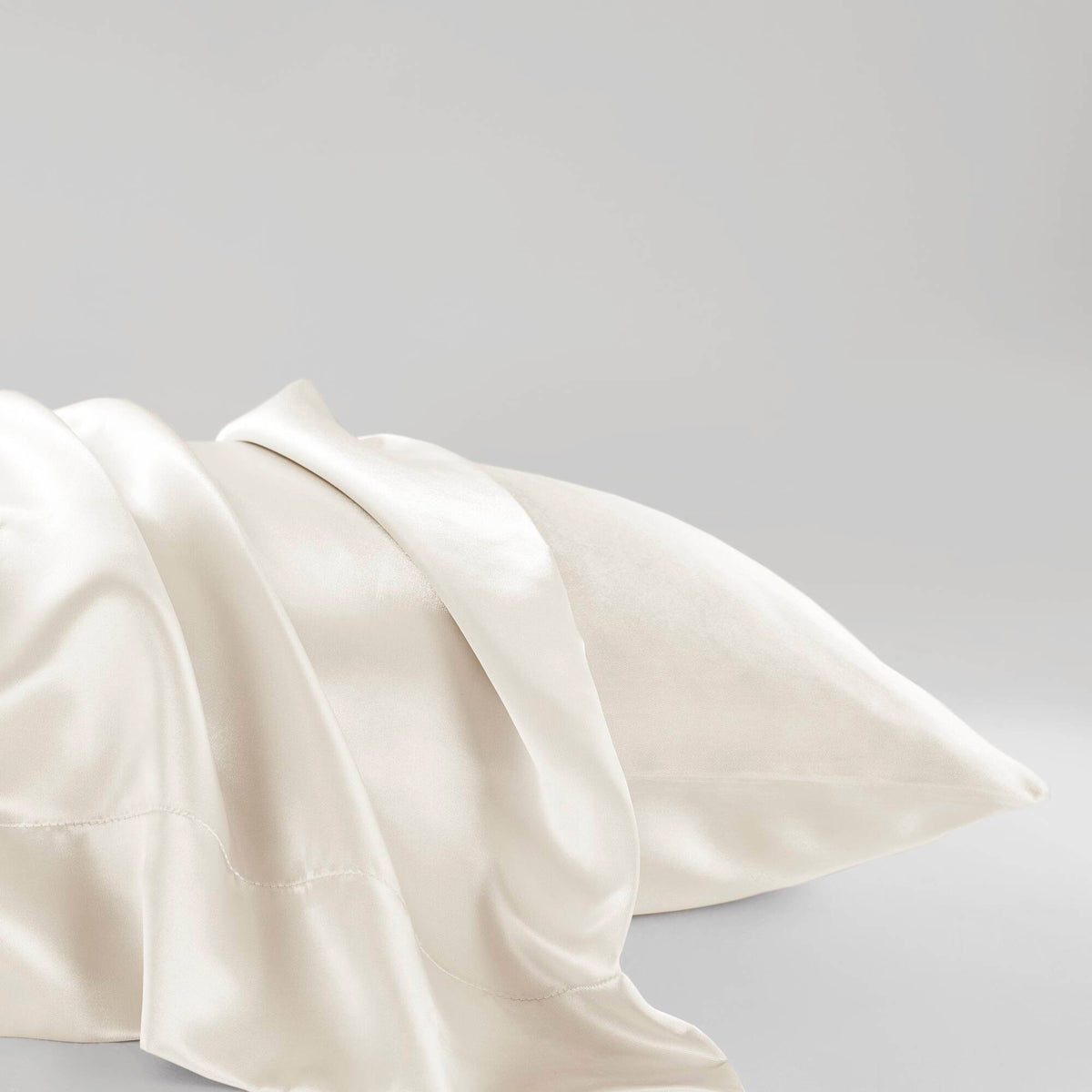 Satin Luxury 2 PC Pillowcases - Ivory