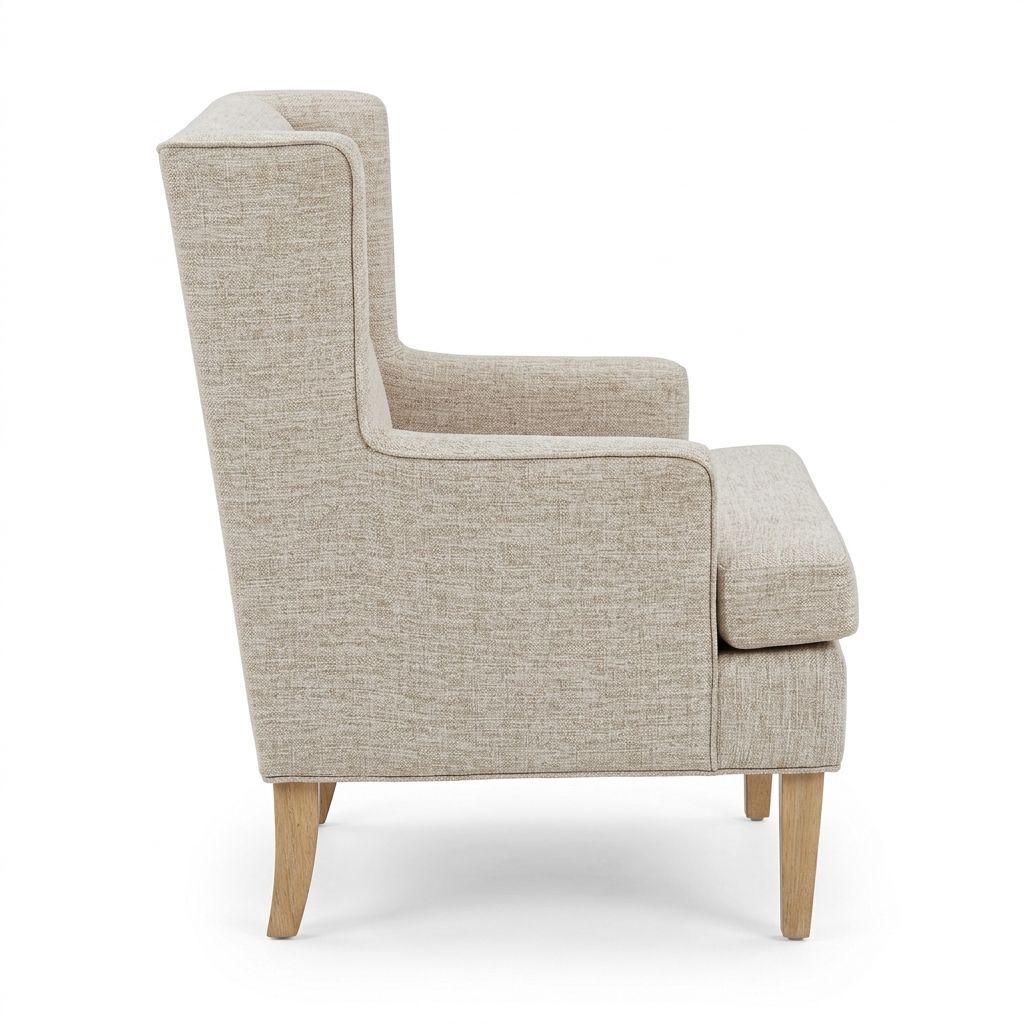 Decker Wingback Armchair - Beige