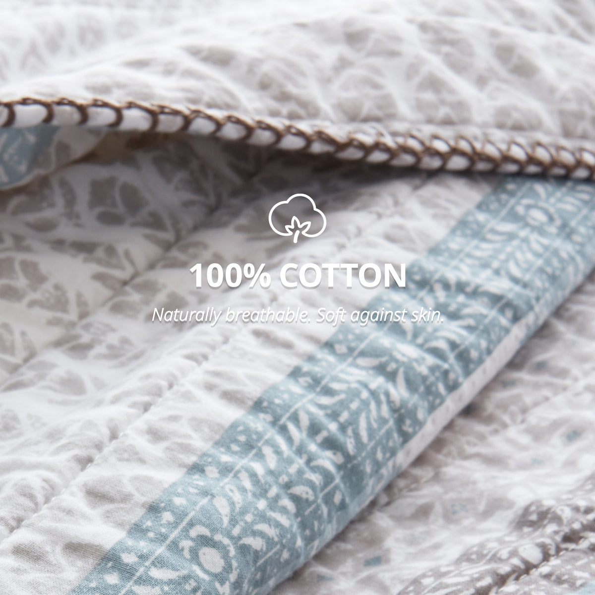 Surya Quilt Set - Aqua