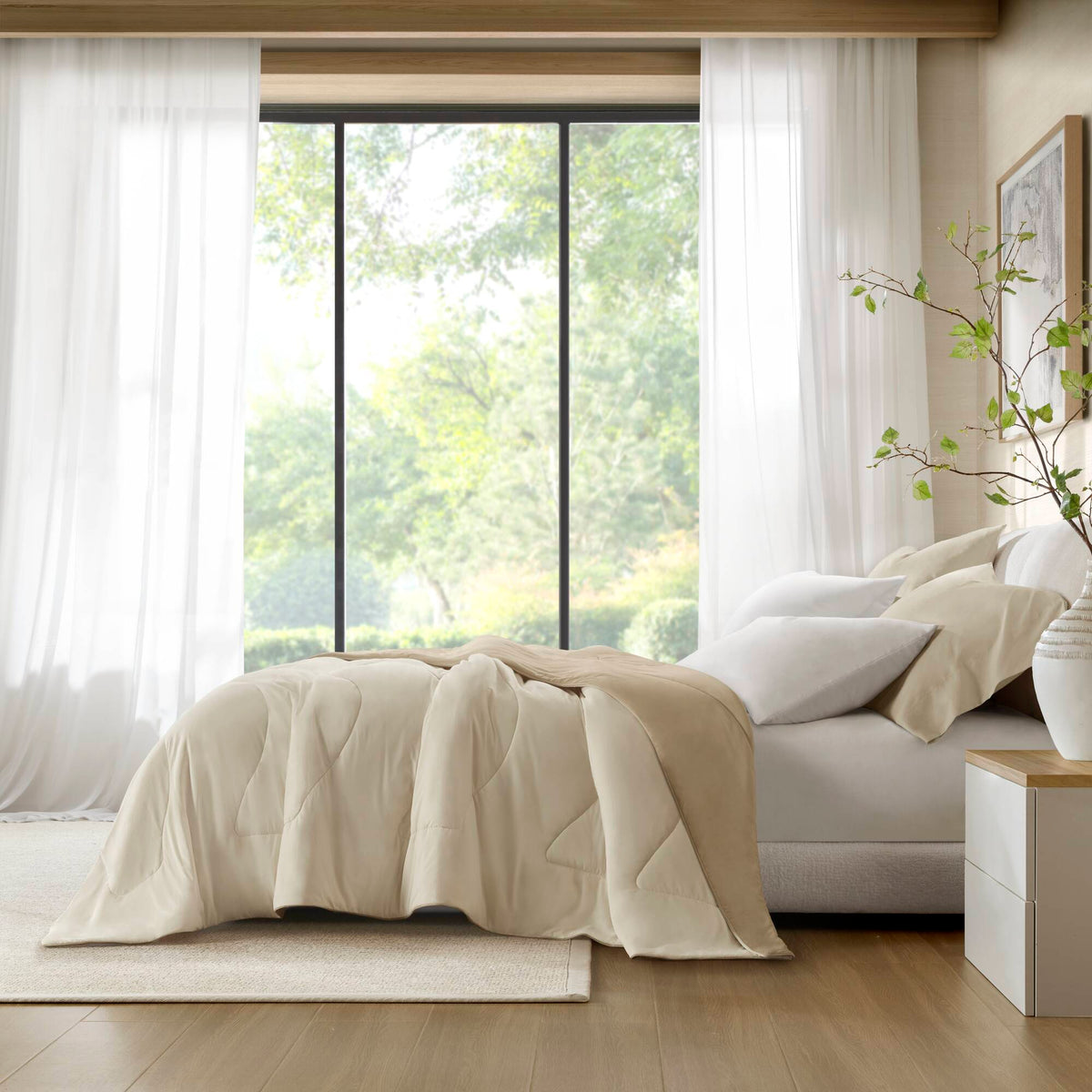 Cooling Reversible Tencel Comforter Blanket - Linen