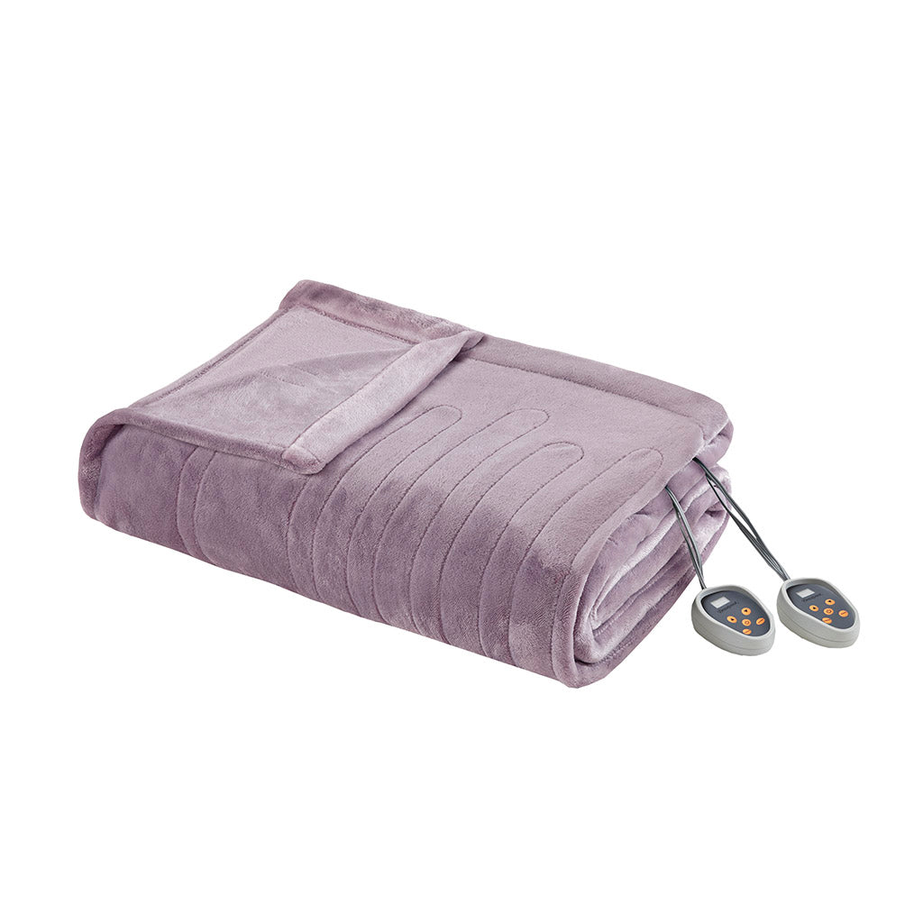 Plush Heated Blanket - Lavender