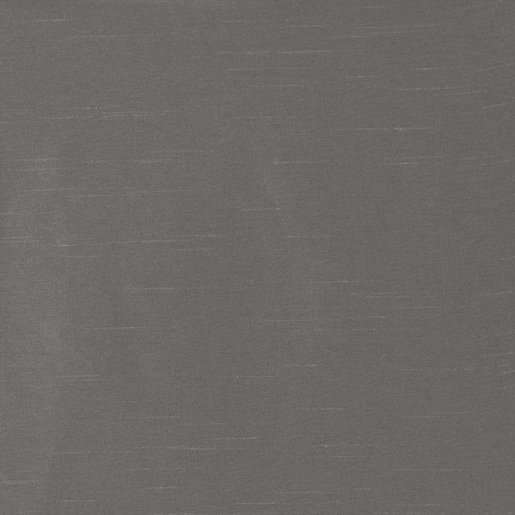 Emilia 100% Polyester Solid Faux Silk Lined Twist Tab Window Curtain - Charcoal