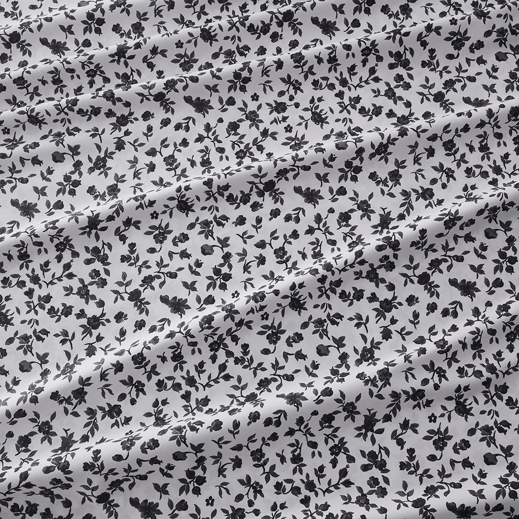 Printed Microfiber Sheet Set - Black Floral