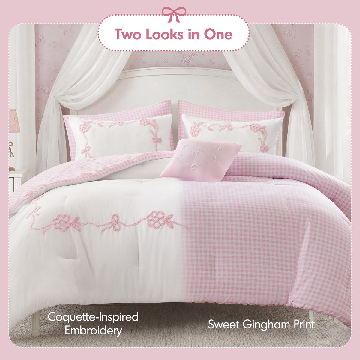 Tiffany Comforter Set - Pink