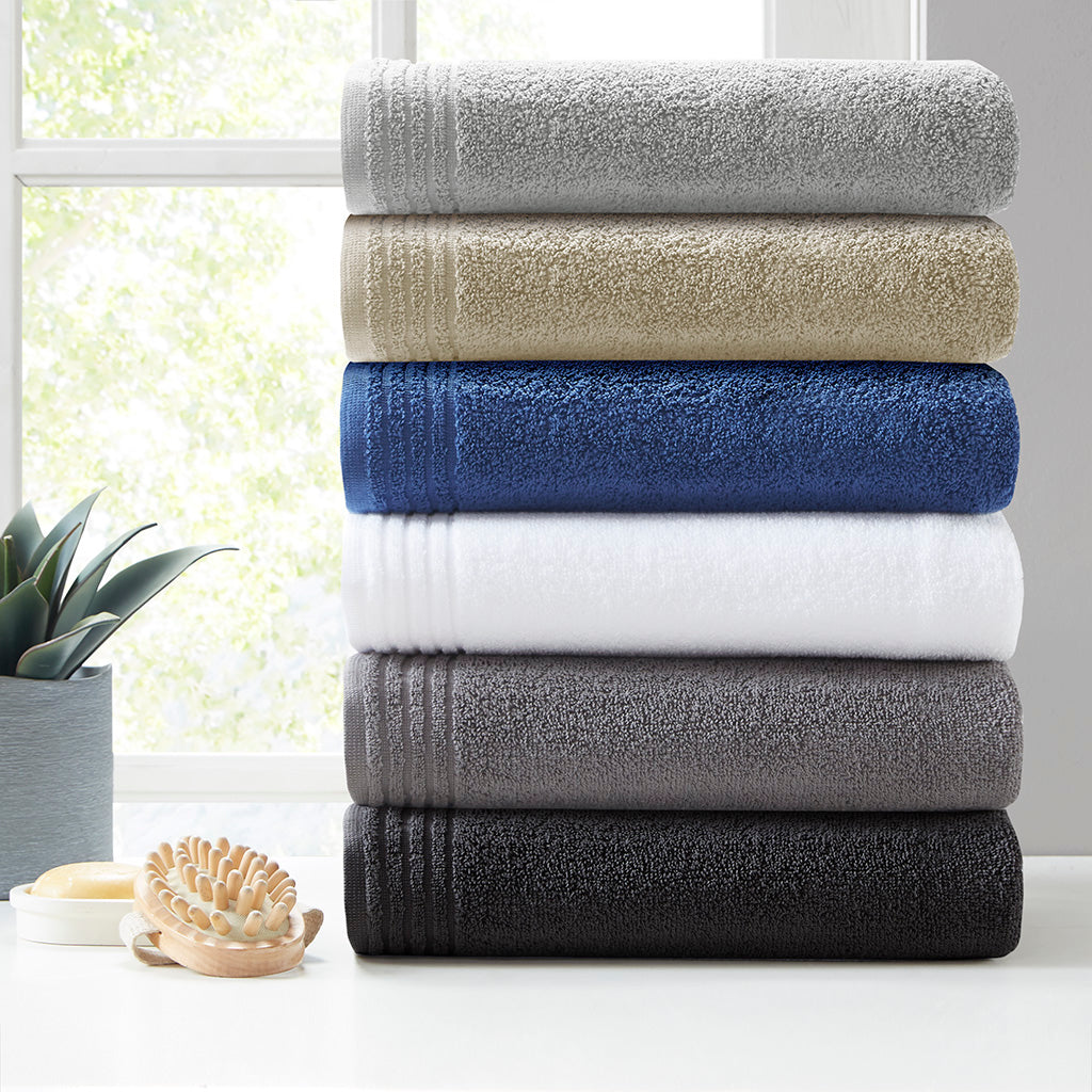 Big Bundle 100% Cotton Quick Dry 12 Piece Bath Towel Set - White