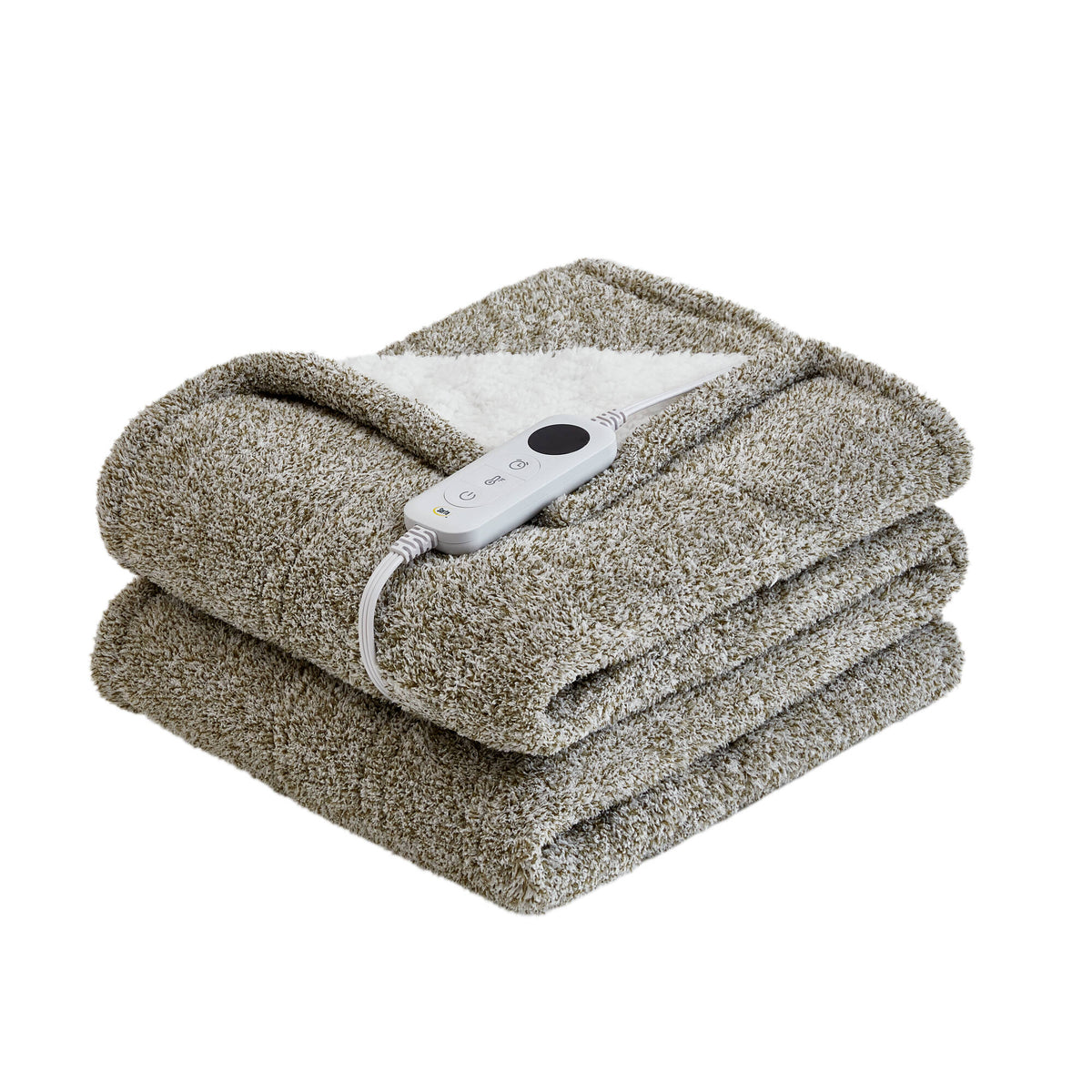 Marled Dream Soft Heated Throw - Marled Green