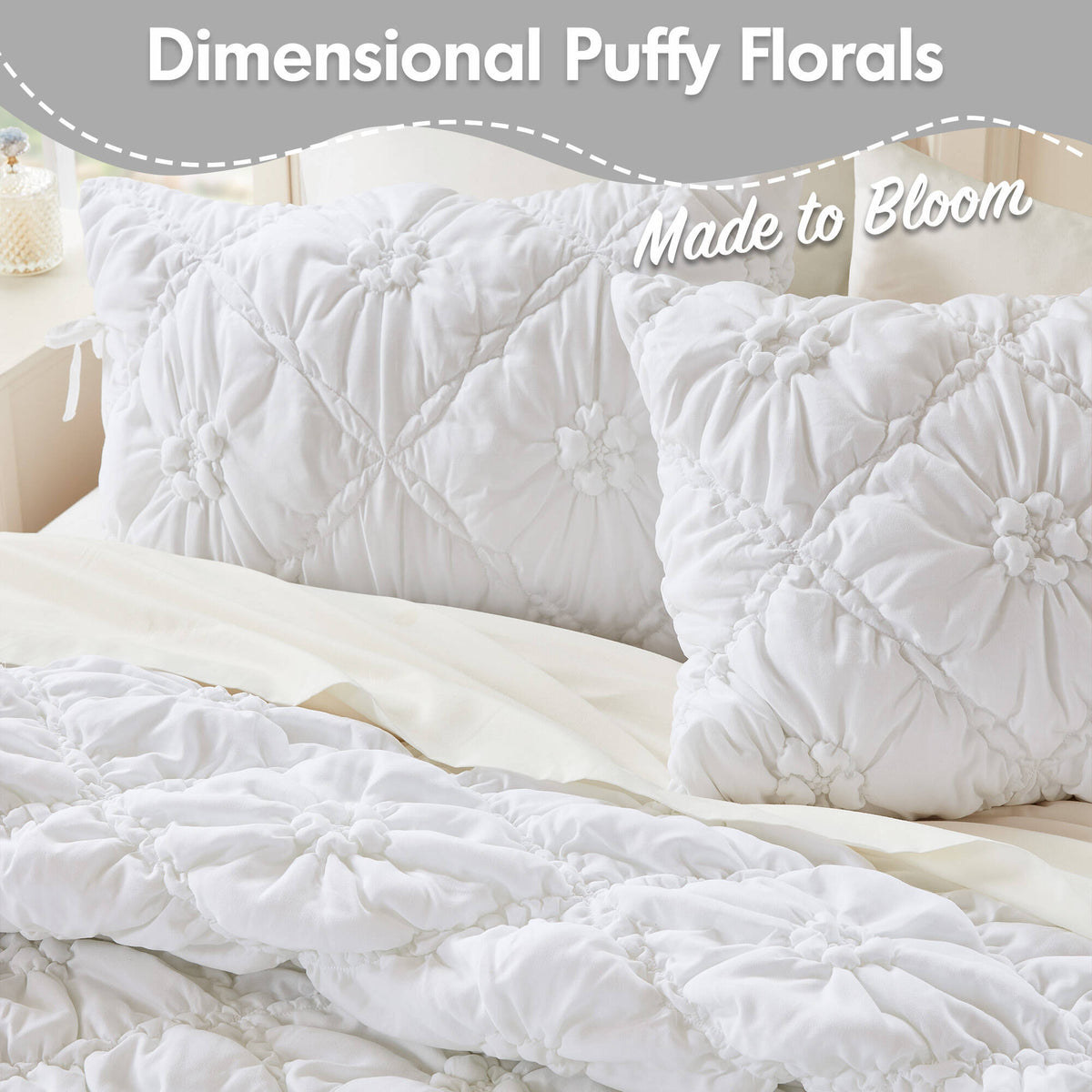 Lily Comforter Set - White