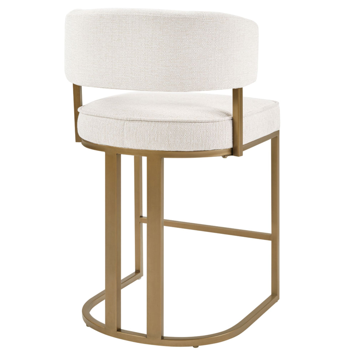 August Upholstered Counter Stool - Ivory
