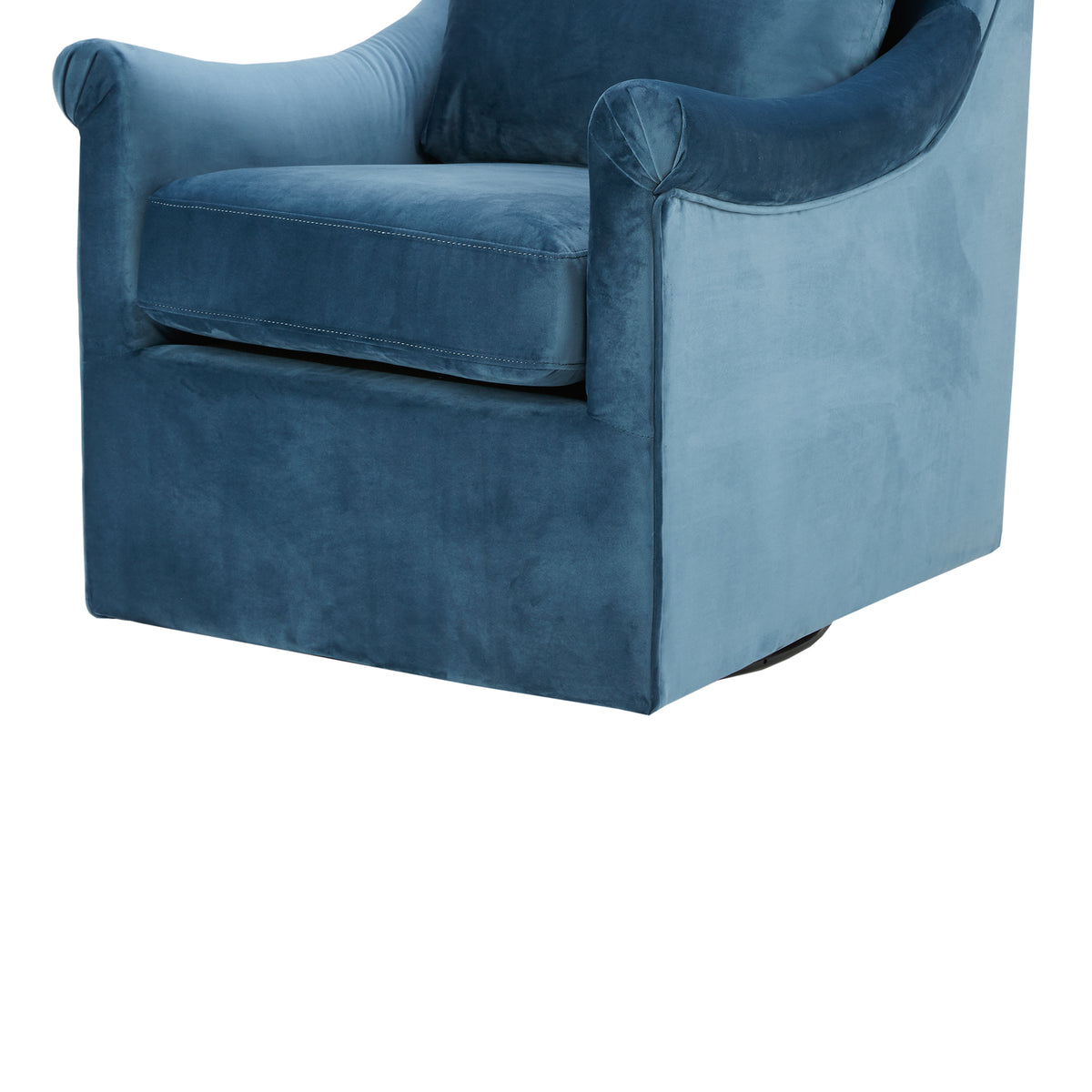 Deanna Upholstered Swivel Accent Chair - Blue
