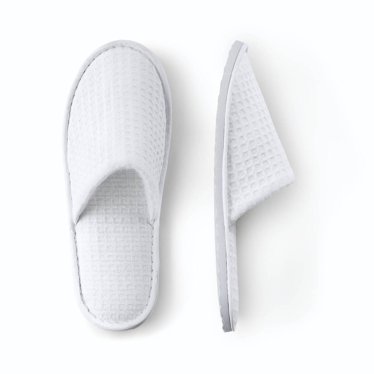Waffle Premium Slippers - White