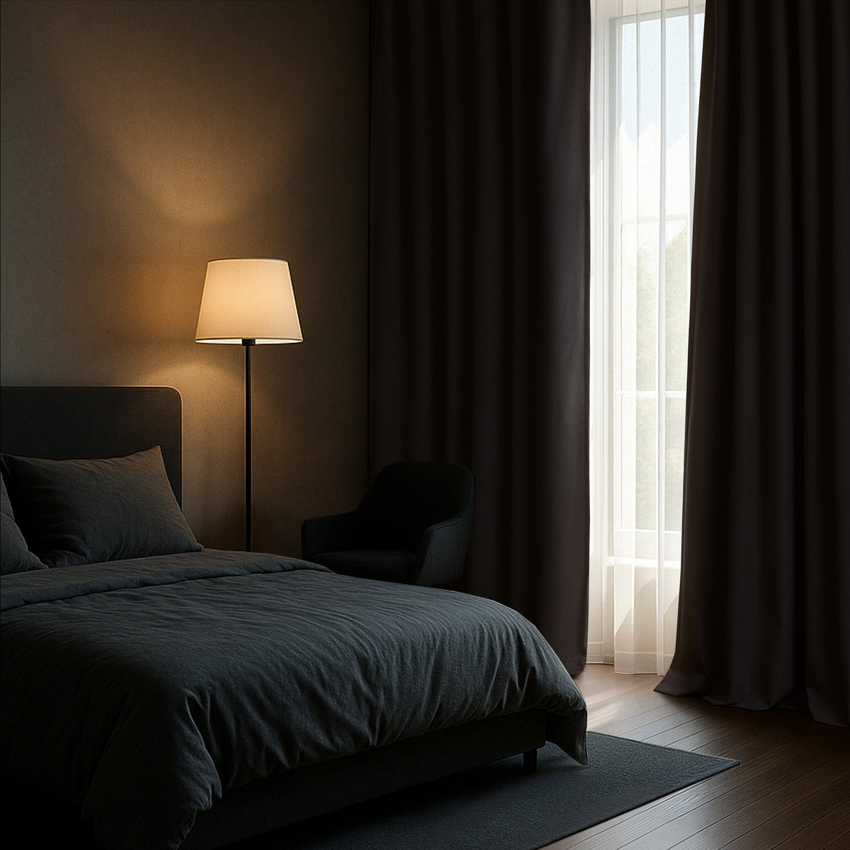 Luna Total Blackout Window Panel - Ivory