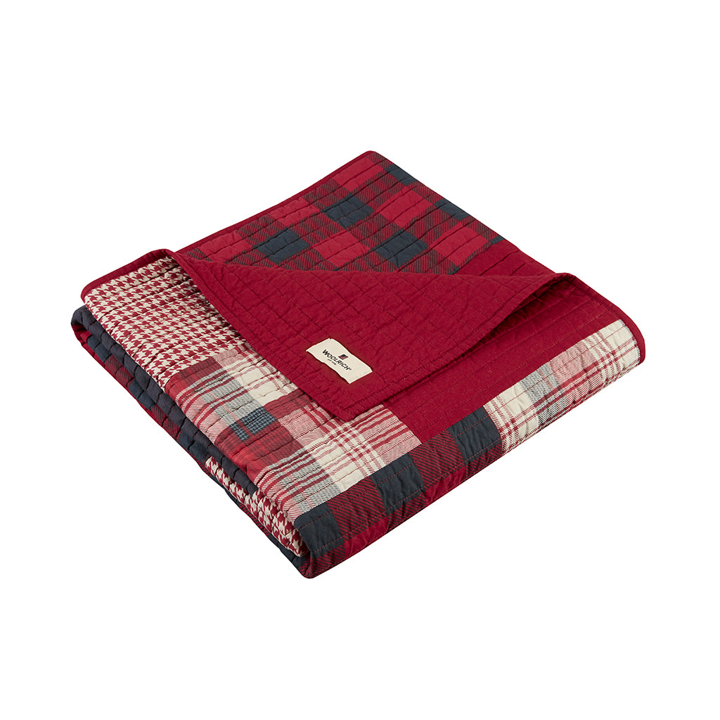 Sunset Quilted Throw - Red