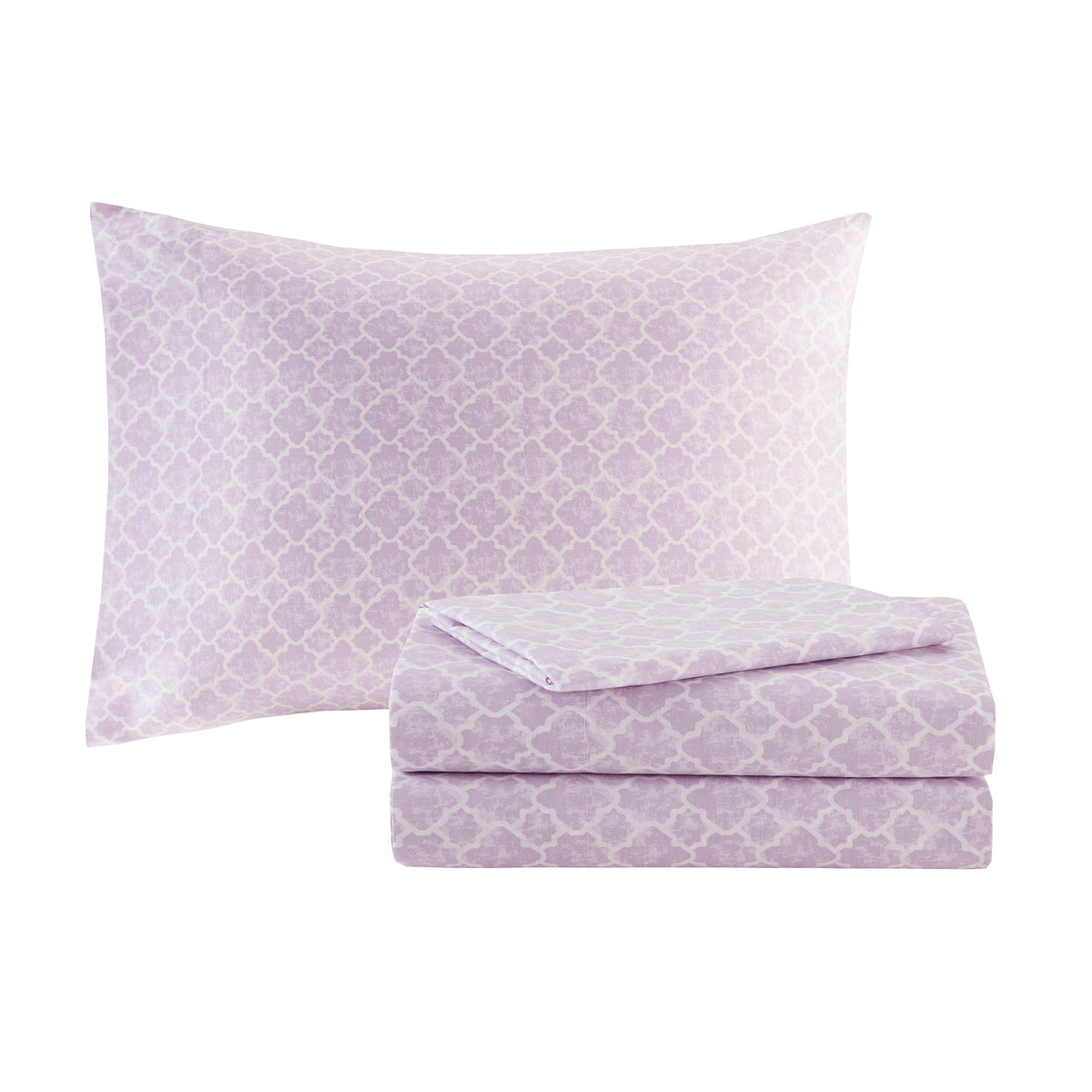 Lafael Comforter Set with Cotton Bed Sheets - Purple