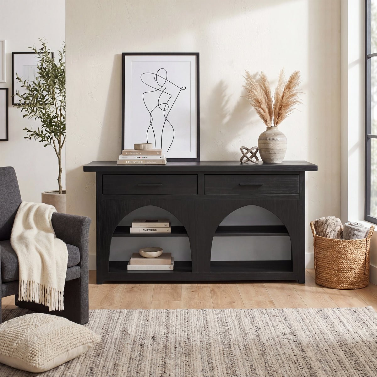 Grayson Accent Console - Black/Grey