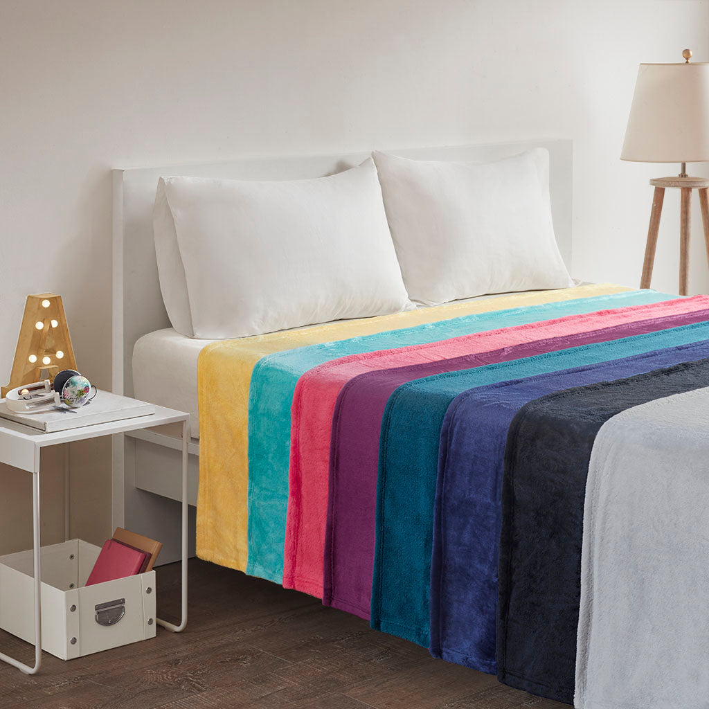Microlight Plush Oversized Blanket - Yellow