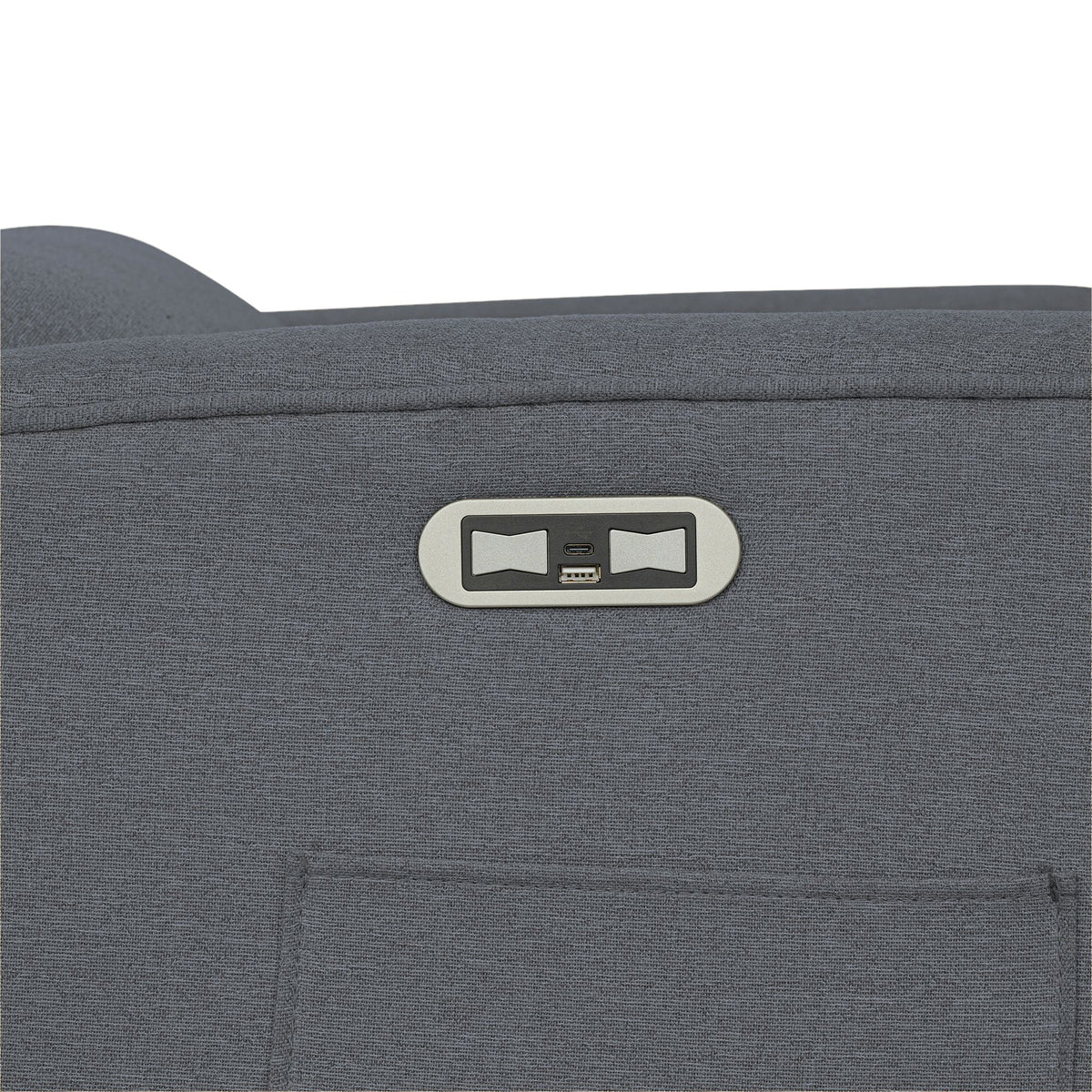 Candace Power Recliner 3-in-1 with Swivel, Glider, Charging Station - Grey