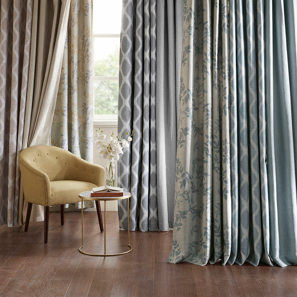 Blakesly Printed Ikat Blackout Curtain Panel - Taupe