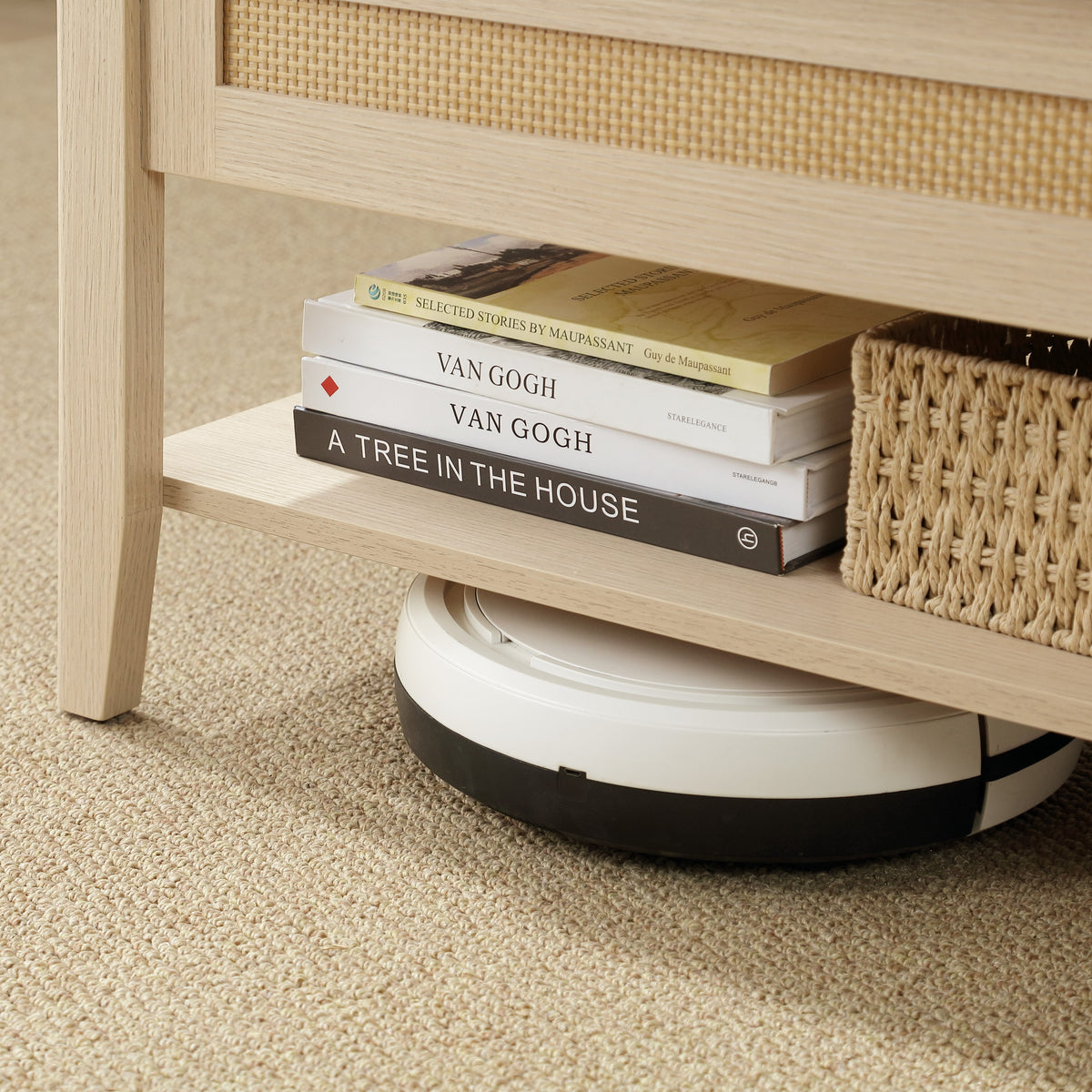 Lennox Lift-Top Rattan Coffee Table - Natural