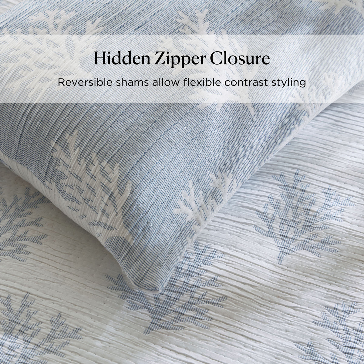 Mia Coral 3 Piece Quilt Mini Set - Blue