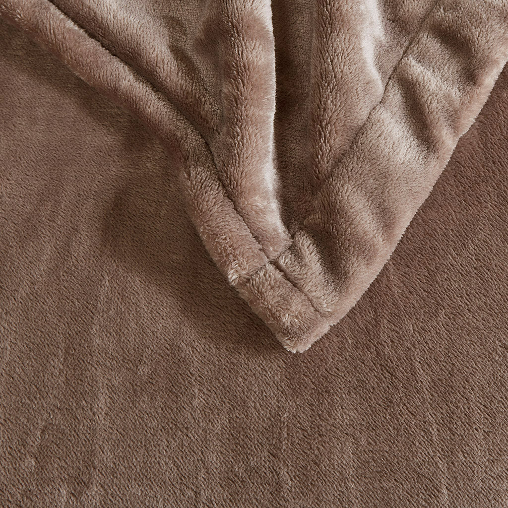 Plush Heated Blanket - Mink