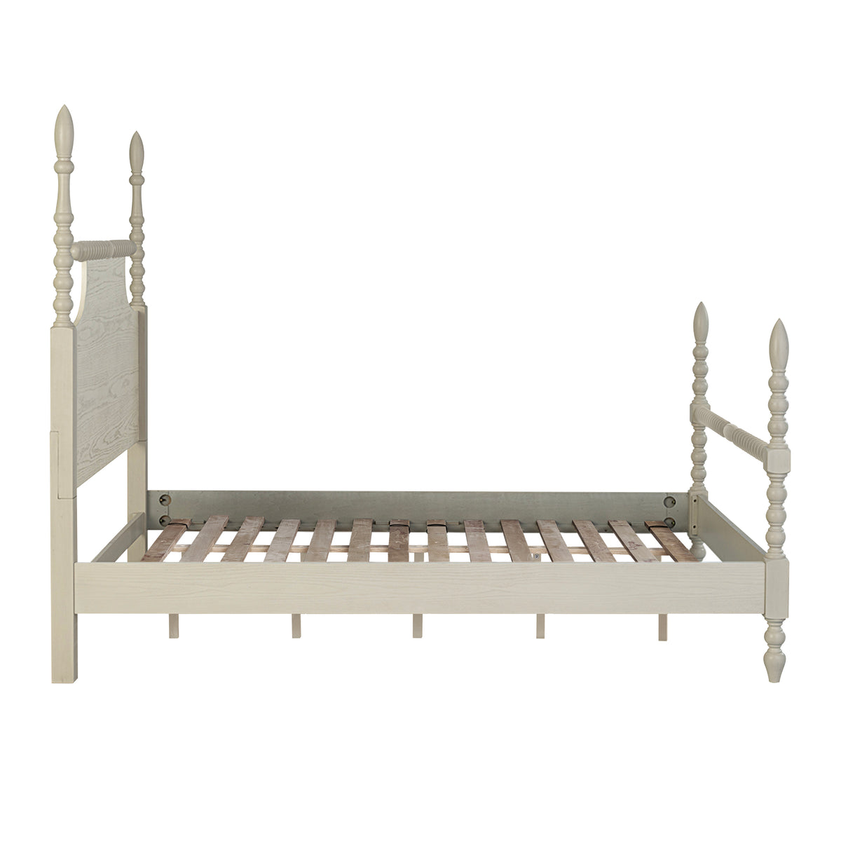 Beckett Turned Wood Spindle Bed - Antique Cream