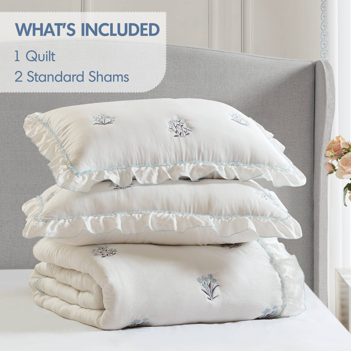 Aglaia Quilt Set - Blue