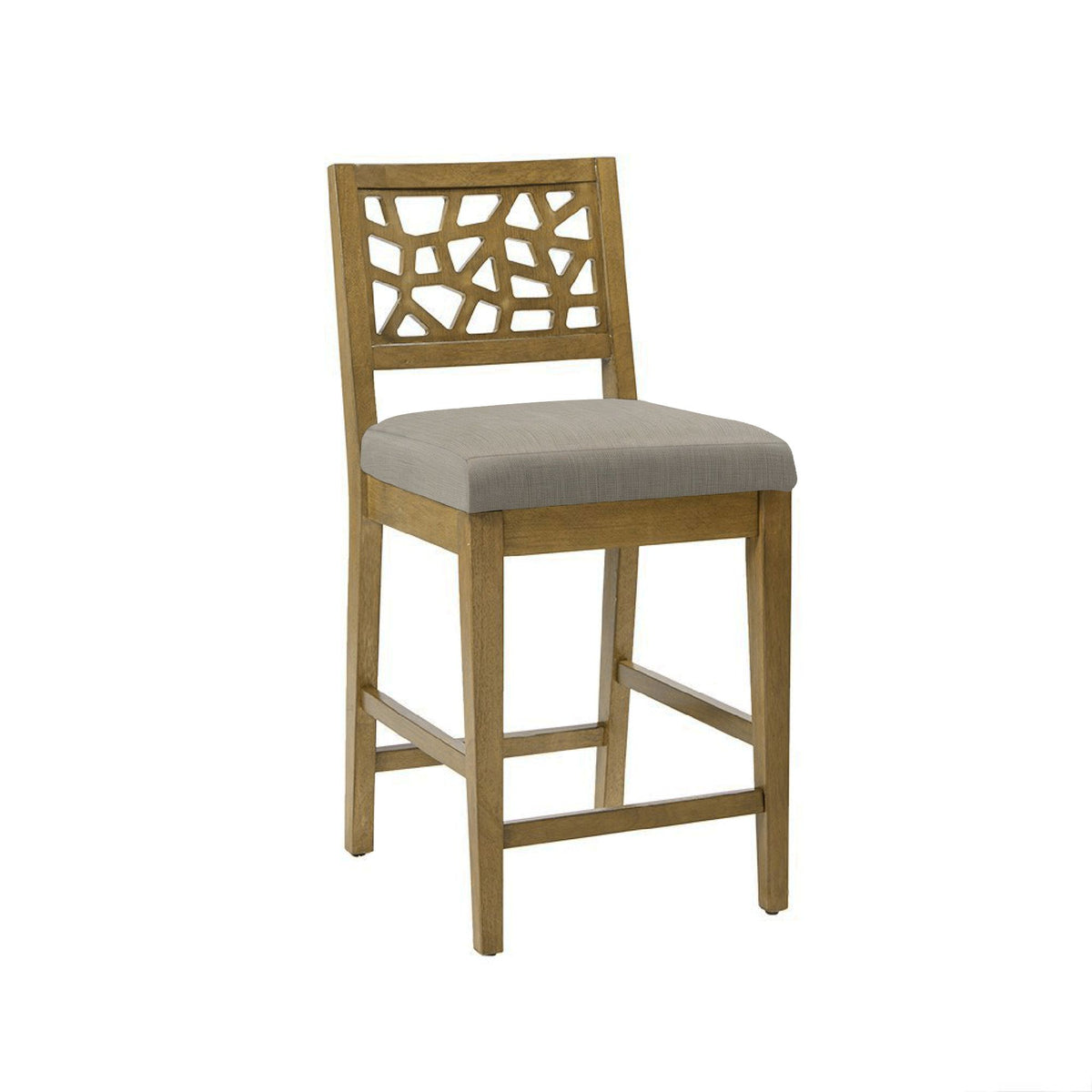 Crackle Counter Stool - Light Grey