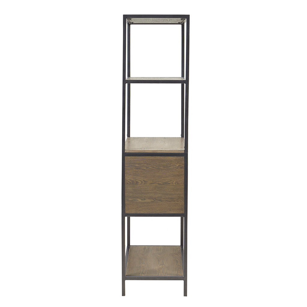 Darley 3-Shelf Bookcase with Storage Cabinet - Grey