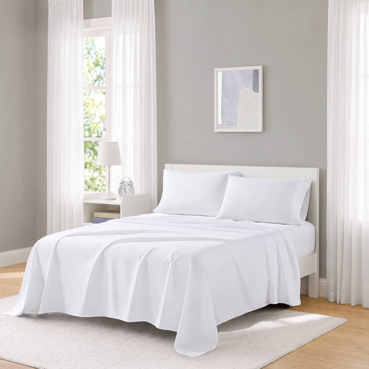 Microfiber All Season Soft Touch Sheet Set - White