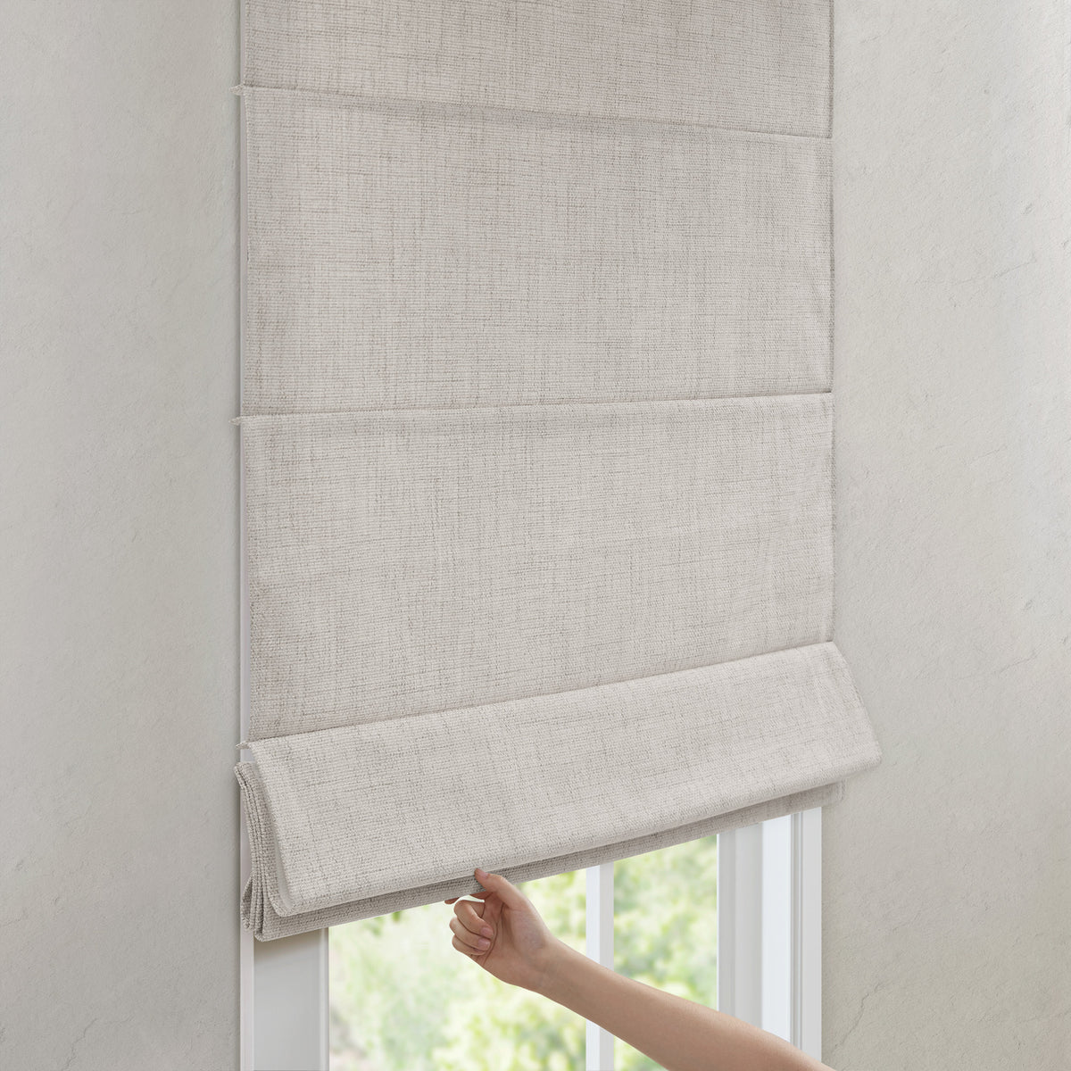 Mira Cordless Roman Shade - Oatmeal