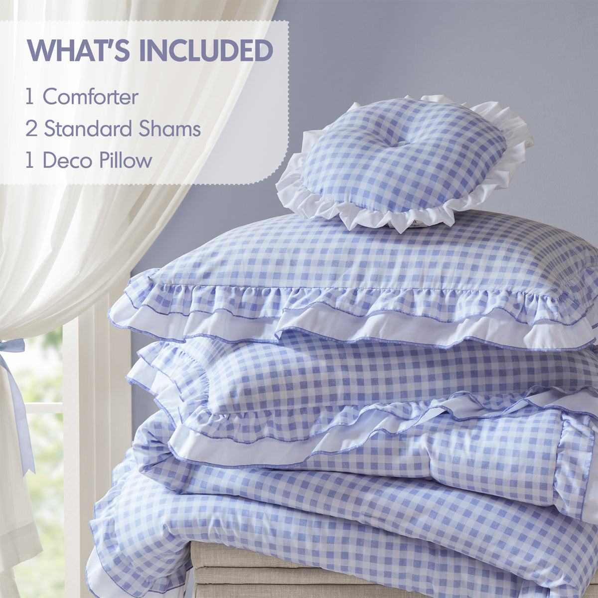 Rowena Comforter Set - Blue
